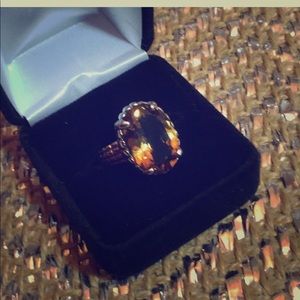 Citrine cocktail ring from Atlanta Estate